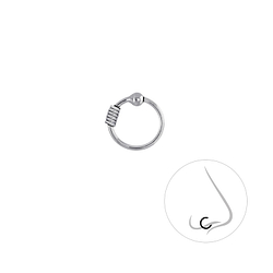 Wholesale Sterling Silver Bali Ball Closure Ring - JD3396