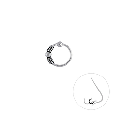 Wholesale Sterling Silver Bali Ball Closure Ring - JD3400