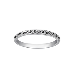 Wholesale Sterling Silver Patterned Ring - JD3653
