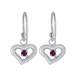 Wholesale Sterling Silver Heart Earrings - JD4044