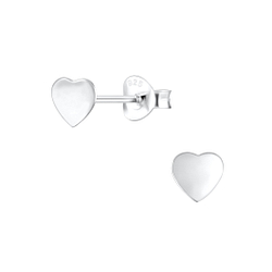 Wholesale Sterling Silver Heart Ear Studs - JD3890