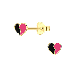 Wholesale Sterling Silver Broken Heart Ear Studs - JD3802