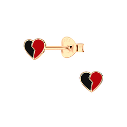 Wholesale Sterling Silver Broken Heart Ear Studs - JD3794