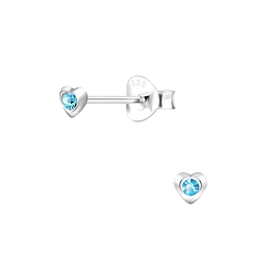 Wholesale Sterling Silver Heart Ear Studs - JD4039