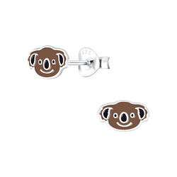 Wholesale Sterling Silver Koala Ear Studs - JD4211