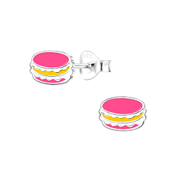 Wholesale Sterling Silver Macaron Ear Studs - JD3851