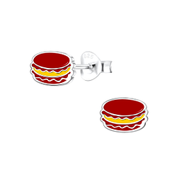 Wholesale Sterling Silver Macaron Ear Studs - JD3846