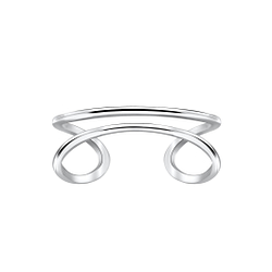 Wholesale Sterling Silver Double Line Ring - JD3933