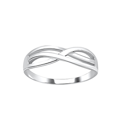 Wholesale Sterling Silver Intertwined Ring - JD3810