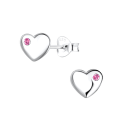 Wholesale Sterling Silver Heart Ear Studs - JD4546