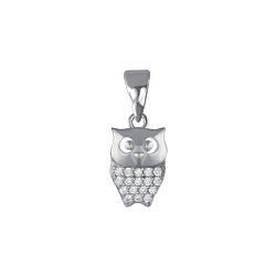 Wholesale Sterling Silver Owl Pendant - JD4520