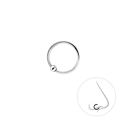Wholesale 10mm Sterling Silver Ball Closure Ring - JD5500