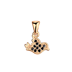 Wholesale Sterling Silver Bird Cubic Zirconia Pendant - JD5649 Wholesale Sterling Silver Bird Cubic Zirconia Pendant - JD5649
