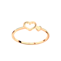 Wholesale Sterling Silver Double Heart Ring - JD6252