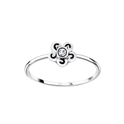 Wholesale Sterling Silver Flower Ring - JD6307