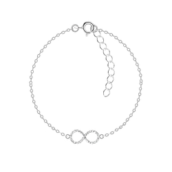 Wholesale Sterling Silver Infinity Twist Bracelet - JD6433