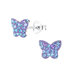 Wholesale Sterling Silver Butterfly Ear Studs - JD6586