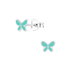 Wholesale Sterling Silver Butterfly Ear Studs - JD6695