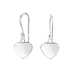 Wholesale Sterling Silver Heart Earrings - JD7015