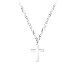 Wholesale Sterling Silver Cross Necklace - JD7165