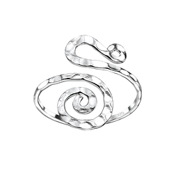 Wholesale Sterling Silver Spiral Ring - JD7596