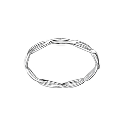 Wholesale Sterling Silver Braided Ring - JD7582