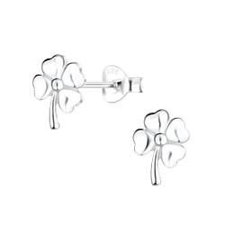 Wholesale Sterling Silver Clover Ear Studs - JD7787