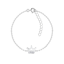 Wholesale Sterling Silver Crown Bracelet - JD7785
