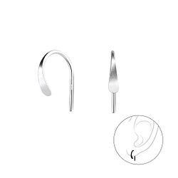 Wholesale Sterling Silver Curved Ear Huggers - JD7904