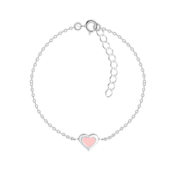 Wholesale Sterling Silver Heart Bracelet - JD7794
