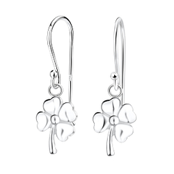 Wholesale Sterling Silver Clover Earrings - JD8307