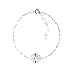 Wholesale Sterling Silver Compass Bracelet - JD8617