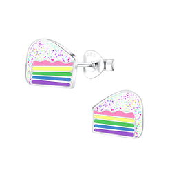 Wholesale Sterling Silver Cake Ear Studs - JD8558