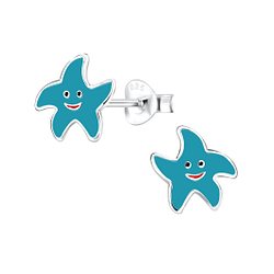 Wholesale Sterling Silver Starfish Ear Studs - JD7996