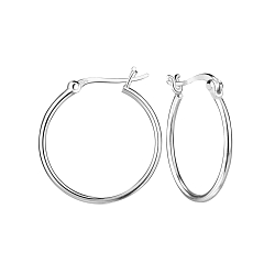 Wholesale 20mm Sterling Silver French Lock Hoops - JD8583