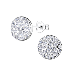 Wholesale Sterling Silver Round Ear Studs - JD8950