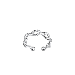 Wholesale Sterling Silver Twisted Ear Cuff - JD9203