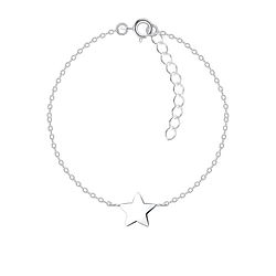 Wholesale Sterling Silver Star Bracelet - JD8694