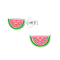 Wholesale Sterling Silver Watermelon Ear Studs - JD9312