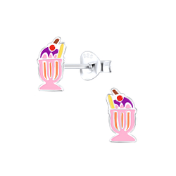 Wholesale Sterling Silver Ice Cream Ear Studs - JD9399