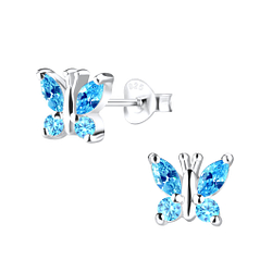 Wholesale Sterling Silver Butterfly Ear Studs - JD9456