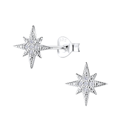 Wholesale Sterling Silver Star Ear Studs - JD9554