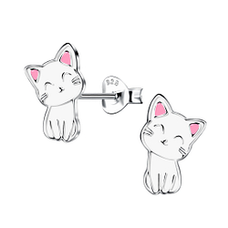 Wholesale Sterling Silver Cat Ear Studs - JD9874