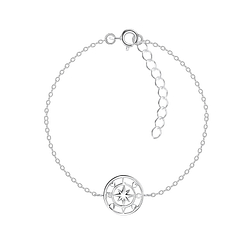 Wholesale Sterling Silver Love Compass Bracelet - JD9718