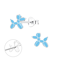 Wholesale Sterling Silver Balloon Dog Ear Studs - JD9744