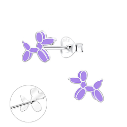 Wholesale Sterling Silver Balloon Dog Ear Studs - JD9745