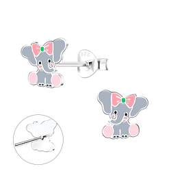 Wholesale Sterling Silver Elephant Ear Studs - JD9746