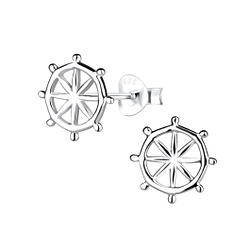 Wholesale Sterling Silver Ship Wheel Ear Studst - JD9773