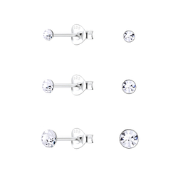 Wholesale Sterling Silver Basic Ear Studs Set - JD9983