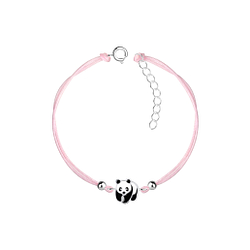 Wholesale Sterling Silver Panda Cord Bracelet - JD9915